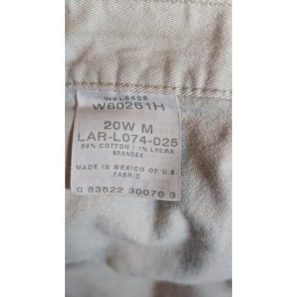 RIDERS STRETCH- WOMEN'S KHAKI CROPPED FLAT FRONT PANTS - SIZE 20W - Picture 5 of 10